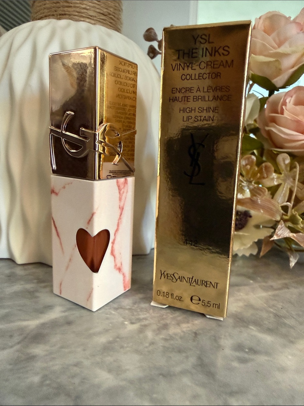 Yves Saint Laurent Glossy Lip Stain — Cappuccino Kiss Brown Nude